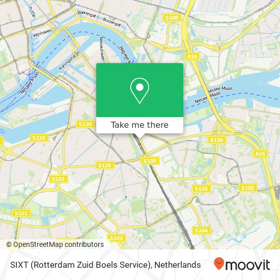 SIXT (Rotterdam Zuid Boels Service), Olympiaweg 36 map