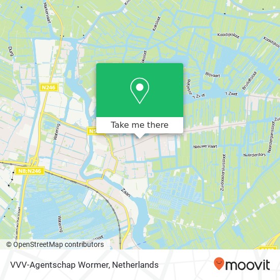 VVV-Agentschap Wormer map