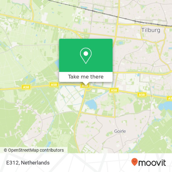 E312, 5032 Tilburg map