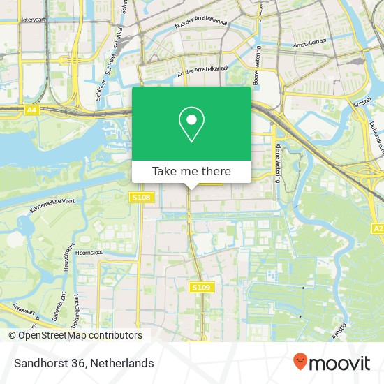 Sandhorst 36, 1082 BL Amsterdam Karte