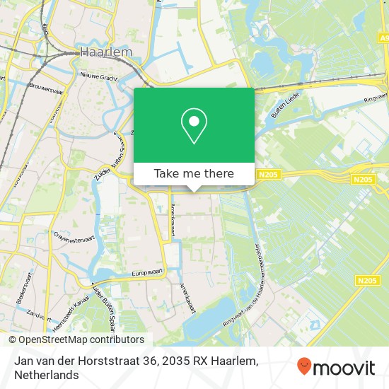 Jan van der Horststraat 36, 2035 RX Haarlem Karte