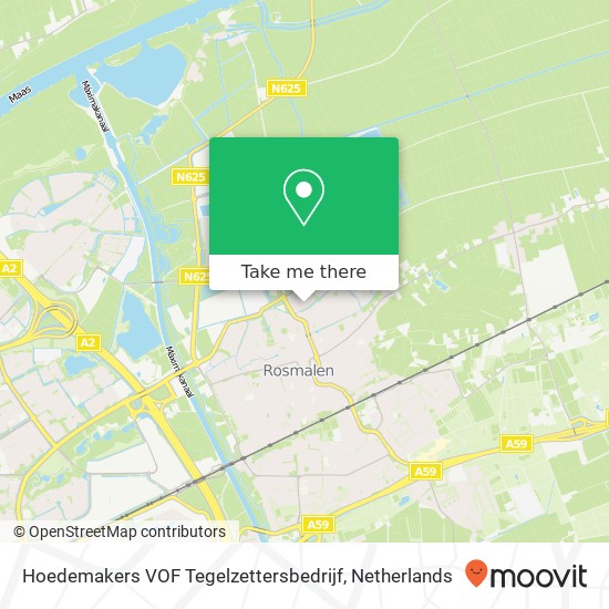 Hoedemakers VOF Tegelzettersbedrijf, Canadasingel 47 map