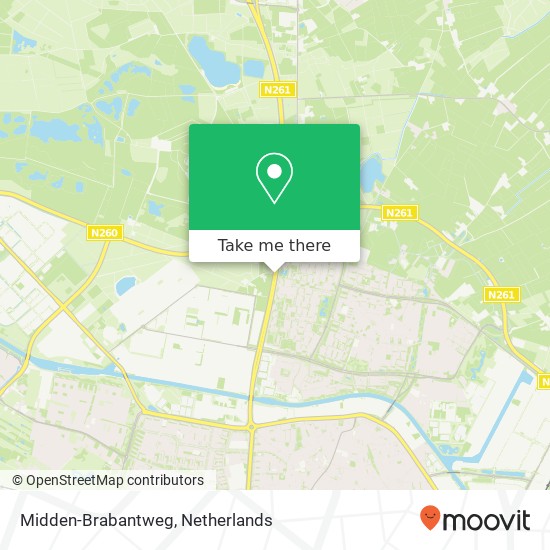 Midden-Brabantweg map