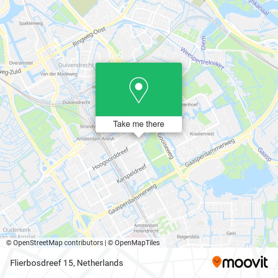 Flierbosdreef 15 Karte