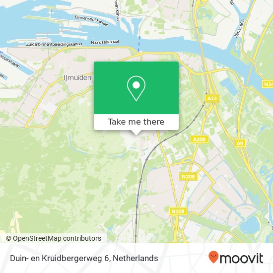 Duin- en Kruidbergerweg 6 map