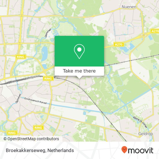 Broekakkerseweg map