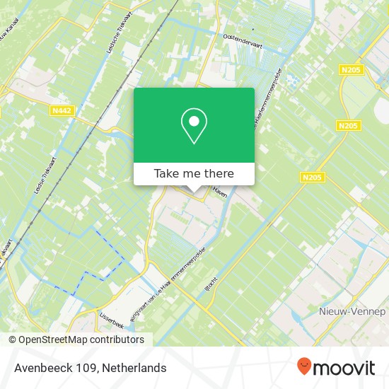 Avenbeeck 109, 2182 RV Hillegom map