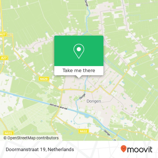 Doormanstraat 19, 5102 VC Dongen map