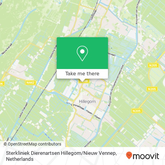 Sterkliniek Dierenartsen Hillegom / Nieuw Vennep, Maerten Trompstraat map