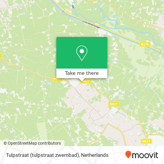 Tulpstraat (tulpstraat zwembad), 5482 Schijndel map