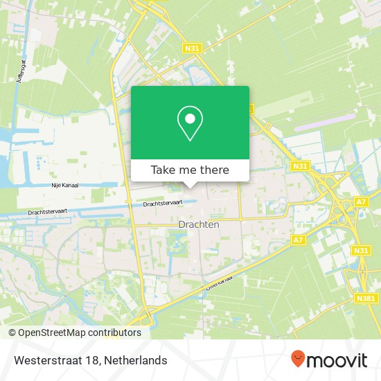 Westerstraat 18, 9203 AL Drachten Karte