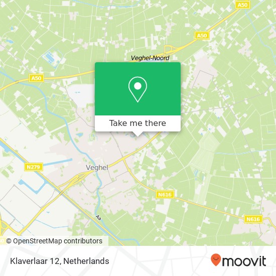 Klaverlaar 12, 5467 JD Veghel Karte