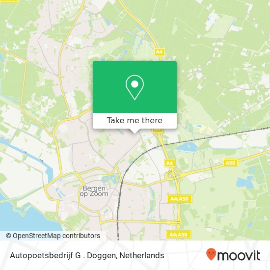 Autopoetsbedrijf G . Doggen, Oude Moerstraatsebaan 22 map