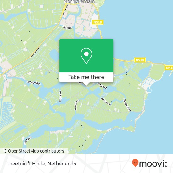Theetuin 't Einde, Zuiderwouder Dorpsstraat 78 map