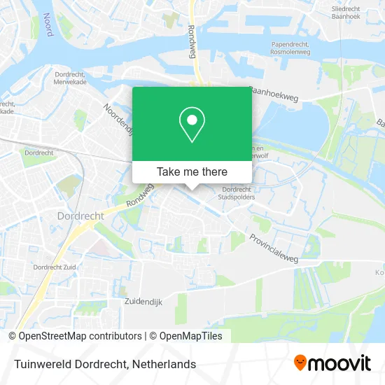 Tuinwereld Dordrecht map