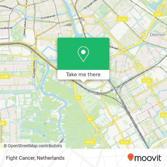 Fight Cancer, Joan Muyskenweg 64 map