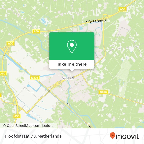 Hoofdstraat 78, 5461 JH Veghel Karte