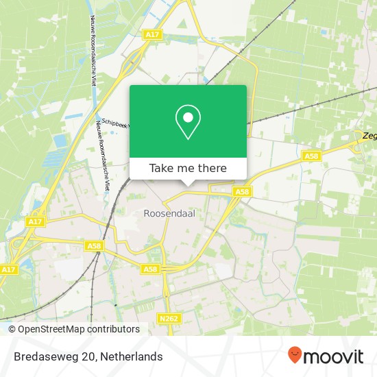 Bredaseweg 20, 4702 KT Roosendaal map