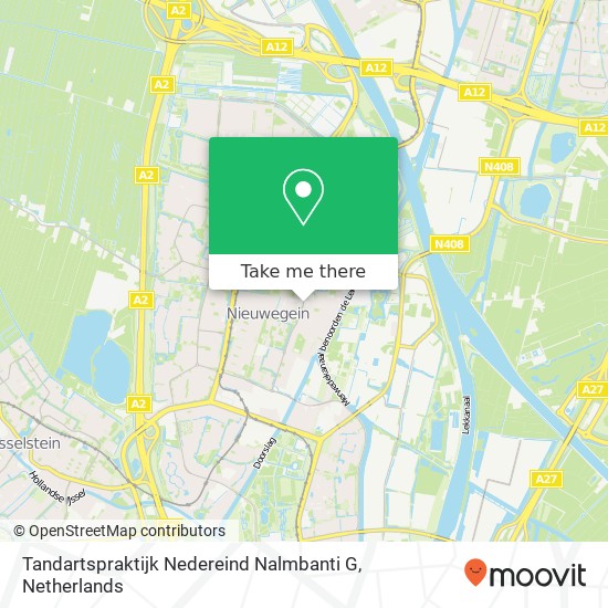 Tandartspraktijk Nedereind Nalmbanti G, Zwanenburgstraat 1C map