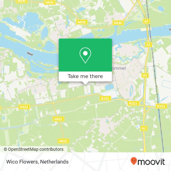 Wico Flowers, Ouwelsestraat 34 map
