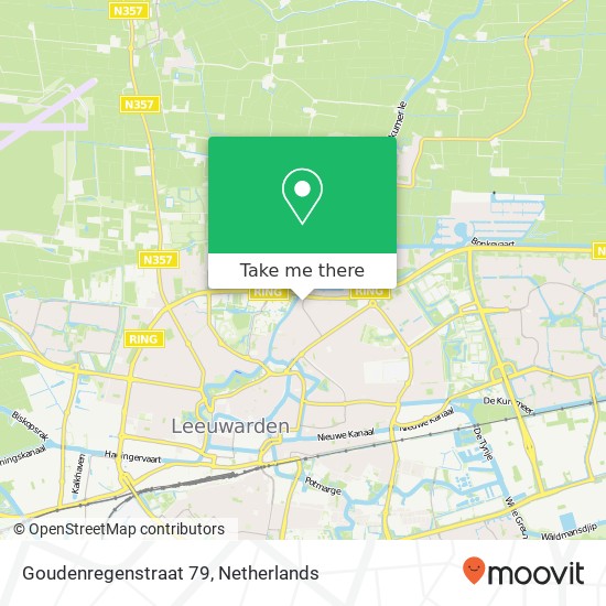 Goudenregenstraat 79, Goudenregenstraat 79, 8922 CP Leeuwarden, Nederland map