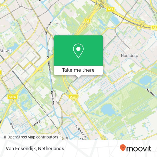 Van Essendijk, 2497 Den Haag map
