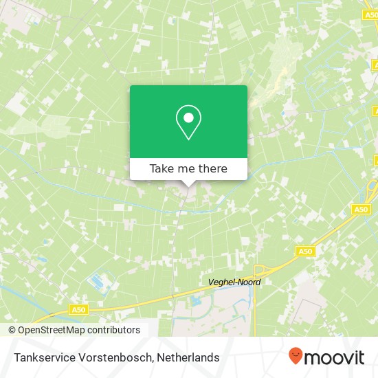 Tankservice Vorstenbosch, Kerkstraat 41 map