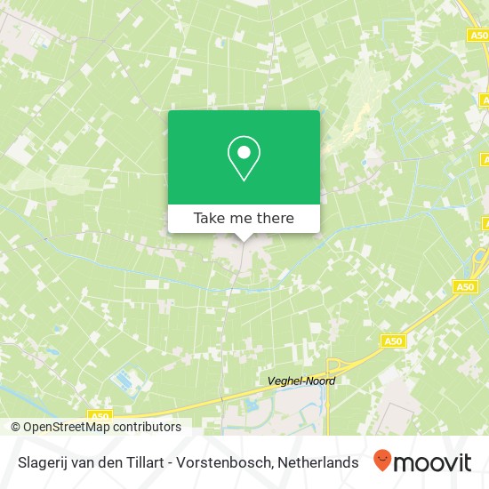 Slagerij van den Tillart - Vorstenbosch, Kerkstraat 9 map