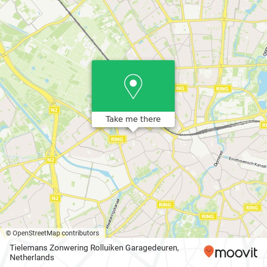 Tielemans Zonwering Rolluiken Garagedeuren, Schootsestraat 148 map