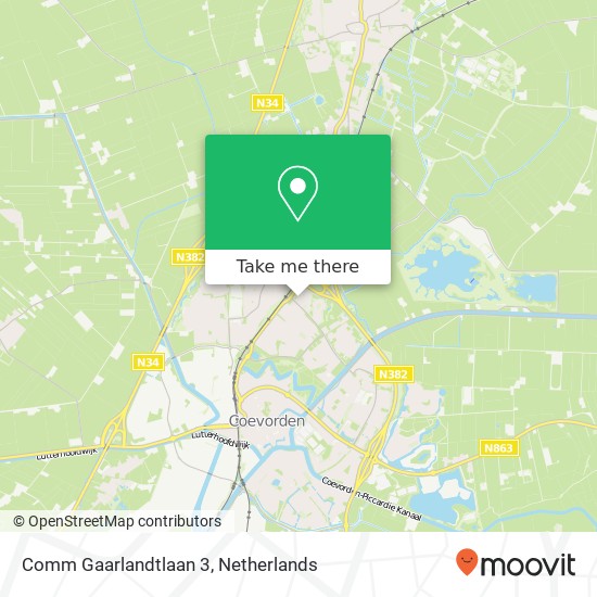 Comm Gaarlandtlaan 3, 7741 DB Coevorden map