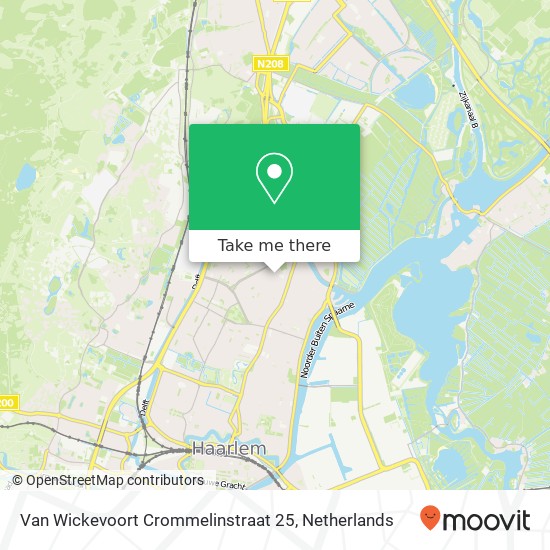 Van Wickevoort Crommelinstraat 25, 2024 EL Haarlem map