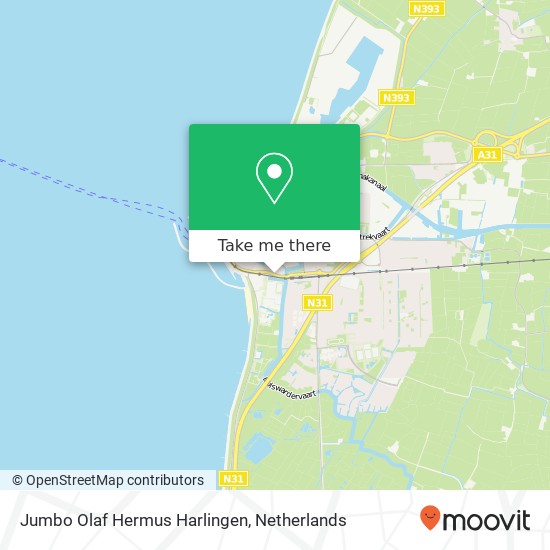 Jumbo Olaf Hermus Harlingen, Spoorstraat map