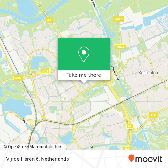 Vijfde Haren 6, 5233 BL 's-Hertogenbosch Karte