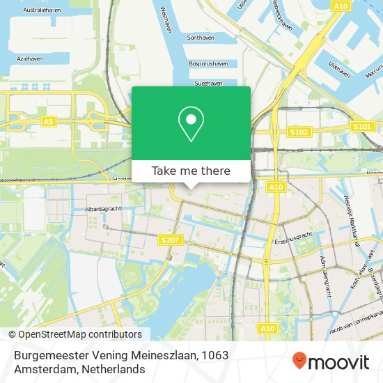 Burgemeester Vening Meineszlaan, 1063 Amsterdam map