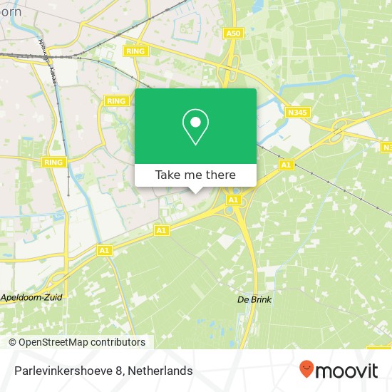 Parlevinkershoeve 8, 7326 XM Apeldoorn Karte