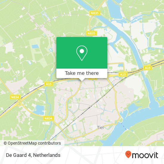 De Gaard 4, 4003 EN Tiel map