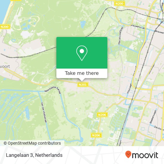 Langelaan 3, 2111 AA Aerdenhout map