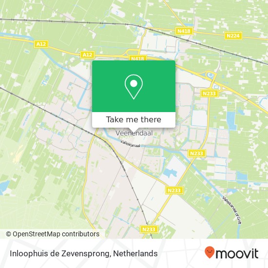 Inloophuis de Zevensprong, Markt 10 map