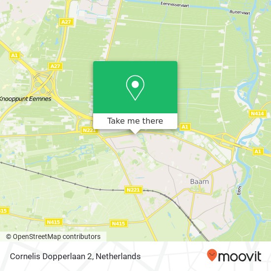 Cornelis Dopperlaan 2, 3741 GJ Baarn map