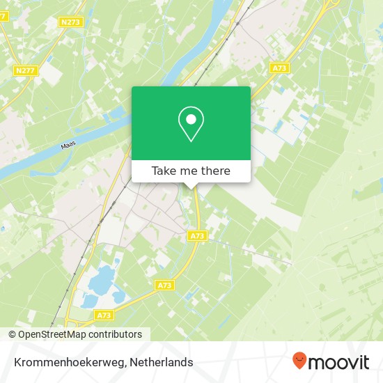 Krommenhoekerweg, 5953 JV Reuver Karte