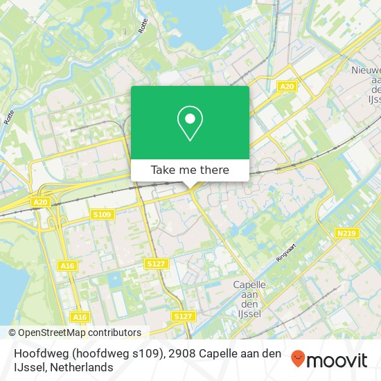 Hoofdweg (hoofdweg s109), 2908 Capelle aan den IJssel map