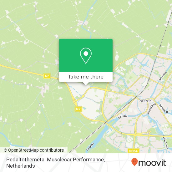 Pedaltothemetal Musclecar Performance, Schrijnwerkersstraat map