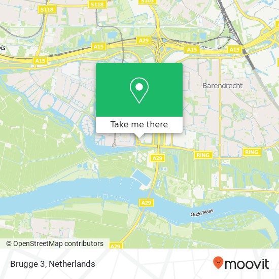 Brugge 3, 2993 LB Barendrecht Karte