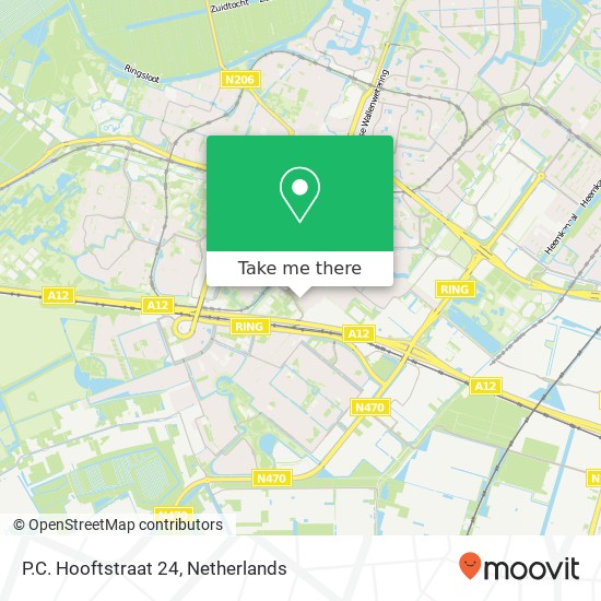 P.C. Hooftstraat 24, 2712 RK Zoetermeer map