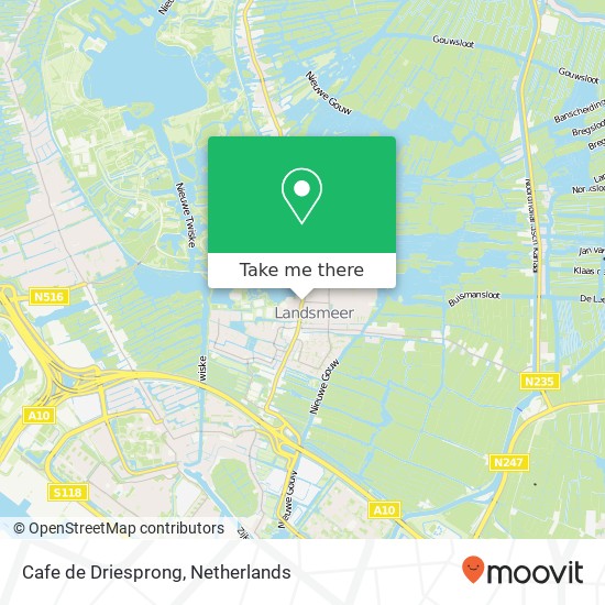 Cafe de Driesprong, Dorpsstraat 40 map