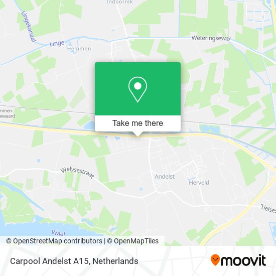 Carpool Andelst A15 map