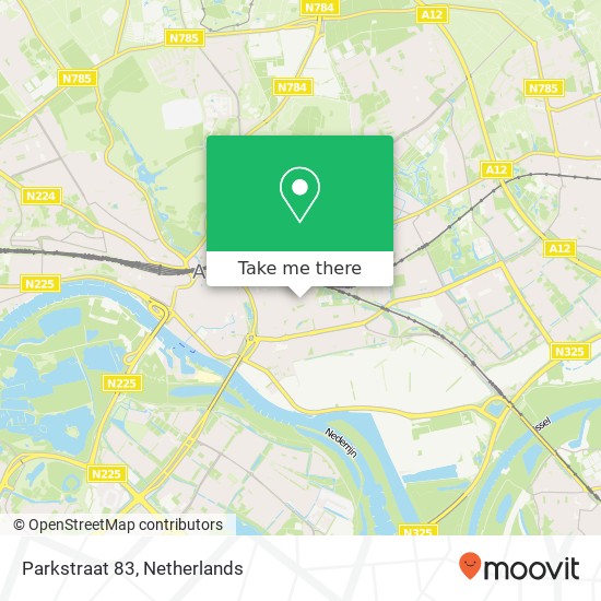 Parkstraat 83, 6828 JG Arnhem Karte