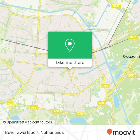 Bever Zwerfsport, Koningsplein 2 map