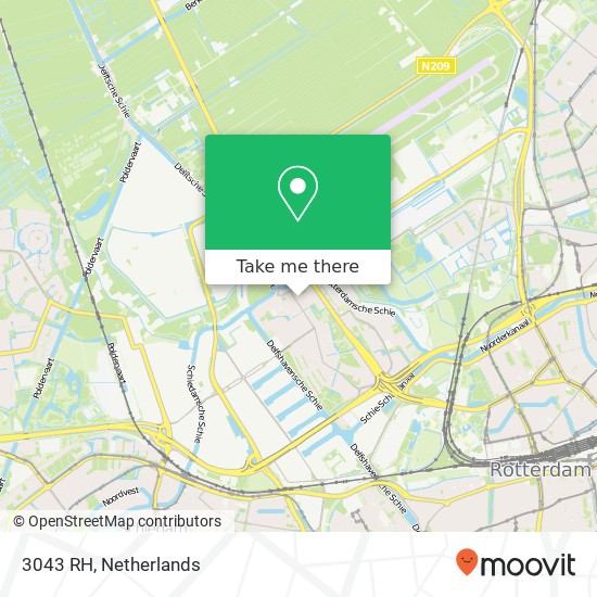 3043 RH, 3043 RH Rotterdam, Nederland map