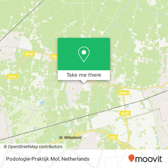 Podologie-Praktijk Mol, De Hoge Akker 4 map